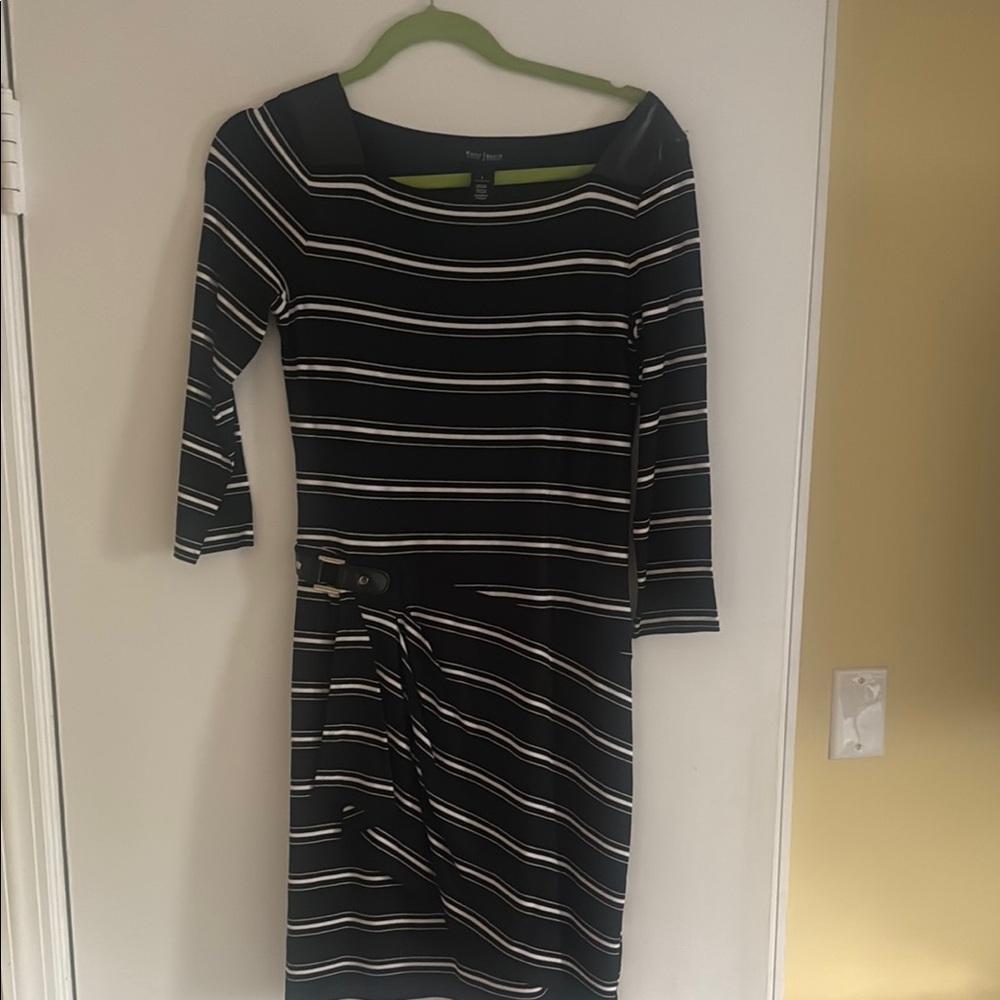 Navy Striped Dress by Ann Taylor
